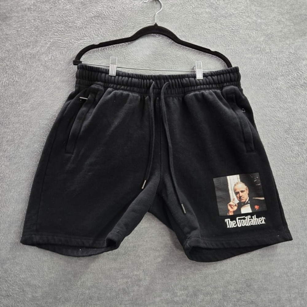 The Godfather X Shoe Palace Men Activewear Shorts L Black Sweatβ Fleece